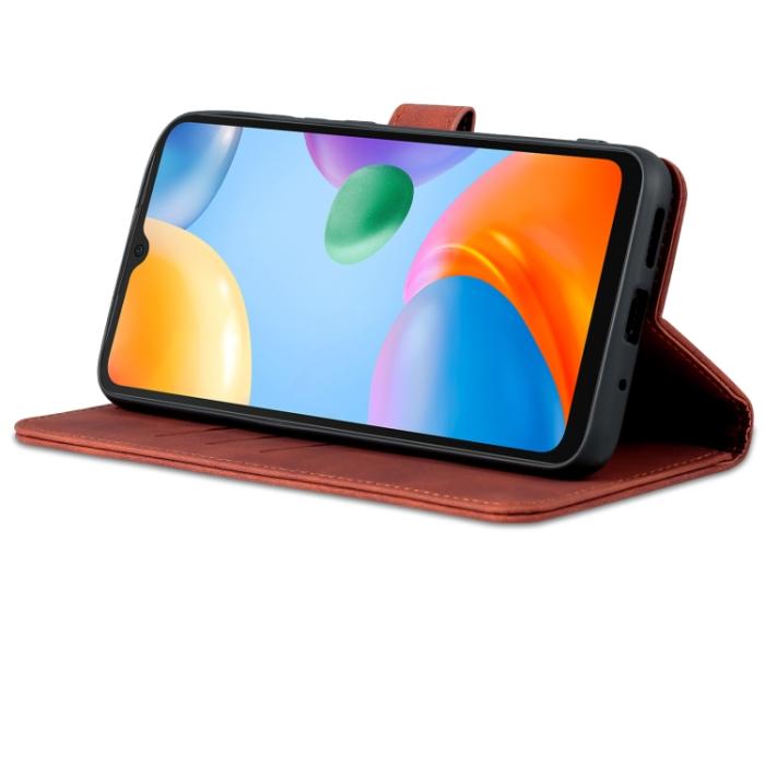 Bild 4, AZNS Xiaomi Redmi 10C Fodral Läder Brun