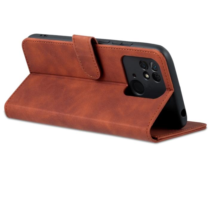 Bild 5, AZNS Xiaomi Redmi 10C Fodral Läder Brun