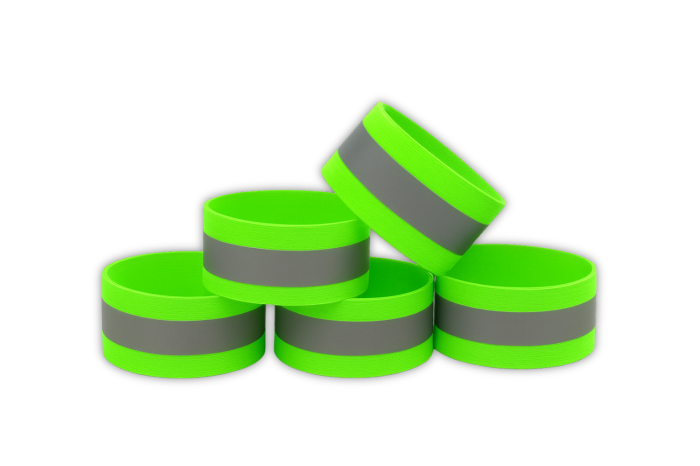 Bild 1, Reflexarmband Neongrön - 5-Pack