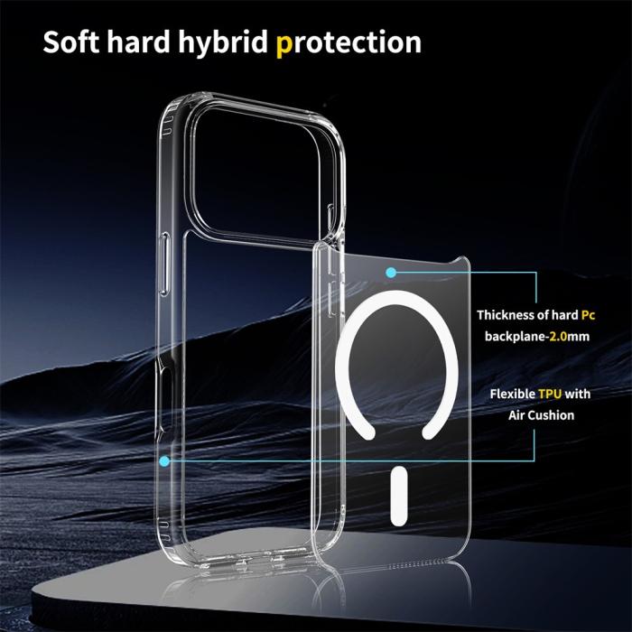 Bild 4, iPhone 18 Pro Max / 17 Pro Max Skal MagSafe TPU Transparent
