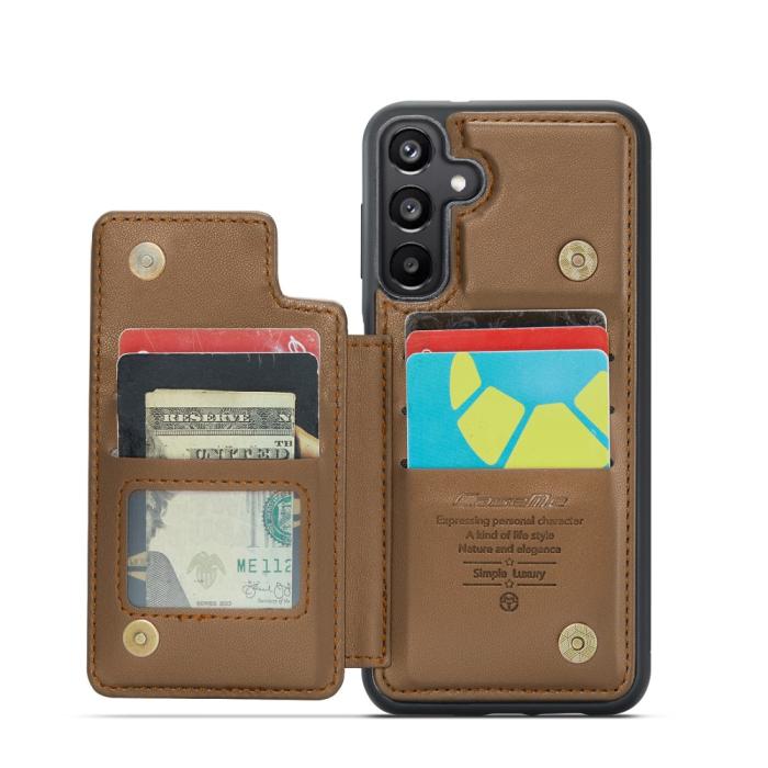 Bild 3, CASEME Samsung Galaxy A16 Skal RFID Kickstand Plånbok Brun