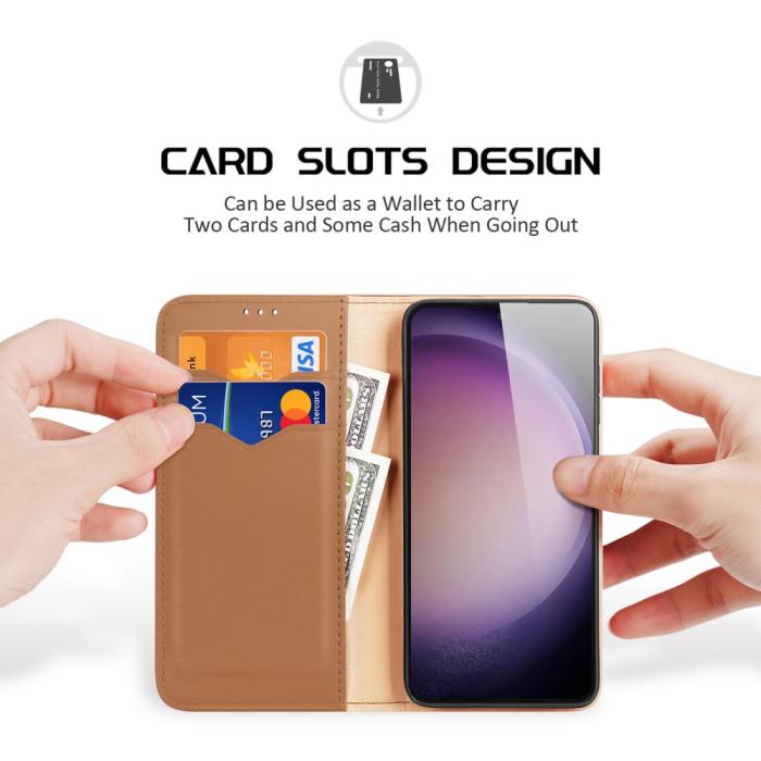 Bild 2, DUX DUCIS Galaxy S24 Plus Fodral RFID Hivo Äkta Läder Brun