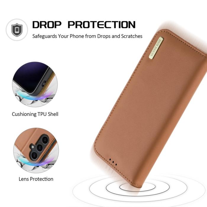 Bild 5, DUX DUCIS Galaxy S24 Plus Fodral RFID Hivo Äkta Läder Brun