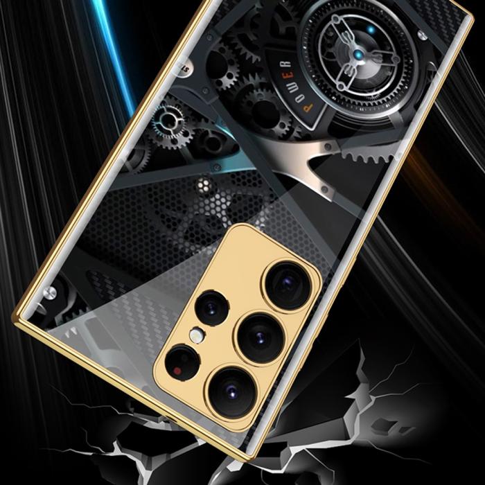 Bild 2, GKK Galaxy S24 Ultra Skal Härdat Glas Electroplate Spader Ess