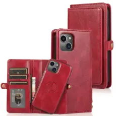 iPhone 14 2in1 Flerfack Magnet Fodral / Skal Röd