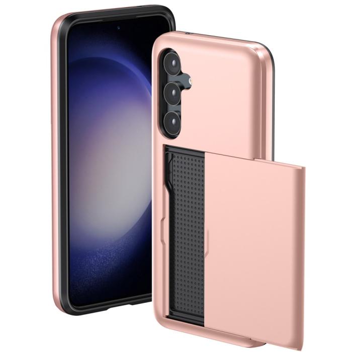 Bild 2, Samsung Galaxy A55 5G Skal Hybrid Med Kortfack Roséguld