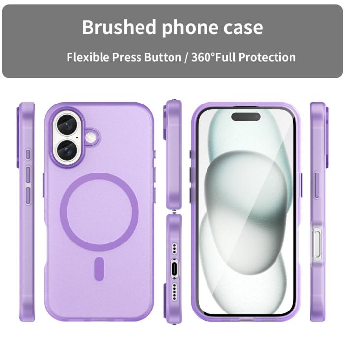 Bild 3, iPhone 16 Skal MagSafe Slim Matt Lila