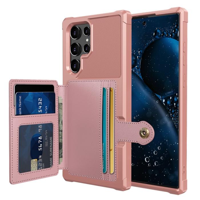 Bild 2, Samsung Galaxy S22 Ultra Skal Med Magnetisk Plånbok Roséguld