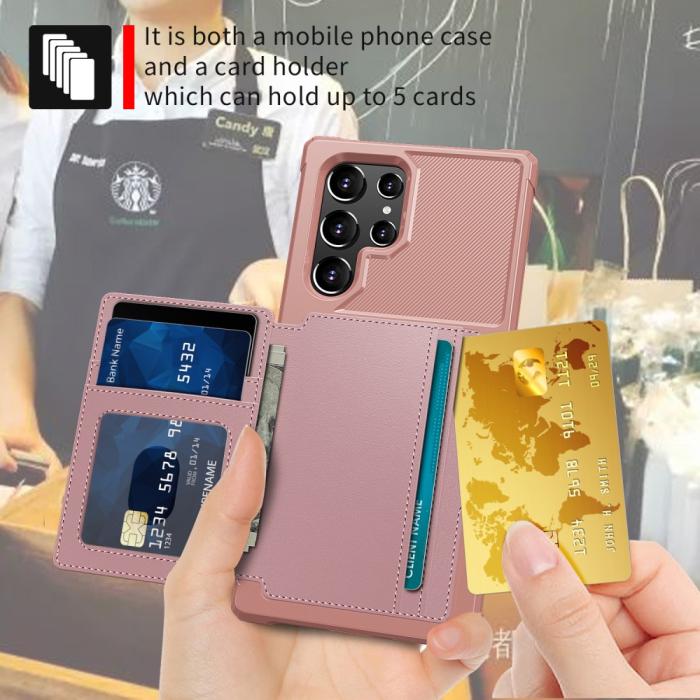 Bild 4, Samsung Galaxy S22 Ultra Skal Med Magnetisk Plånbok Roséguld