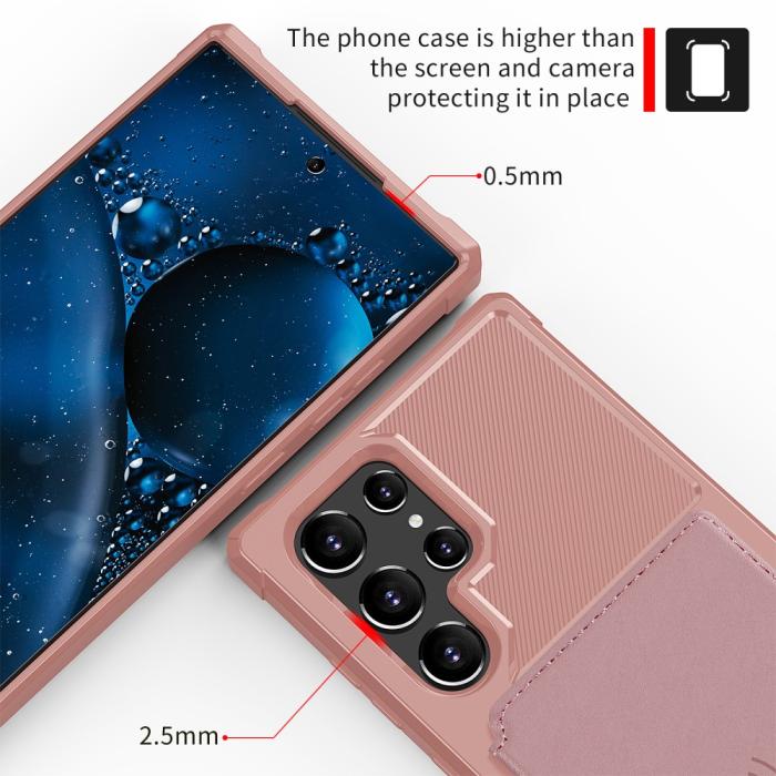 Bild 5, Samsung Galaxy S22 Ultra Skal Med Magnetisk Plånbok Roséguld