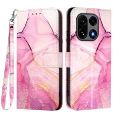 OnePlus 15 Fodral L&auml;der Marmor Rosa