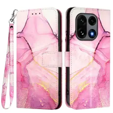 OnePlus 15 Fodral L&auml;der Marmor Rosa