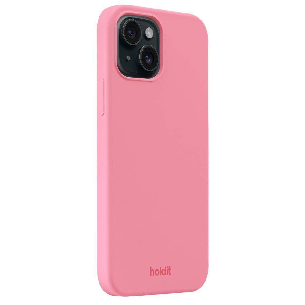 holdit iPhone 15 Mobilskal Silikon Rouge Pink