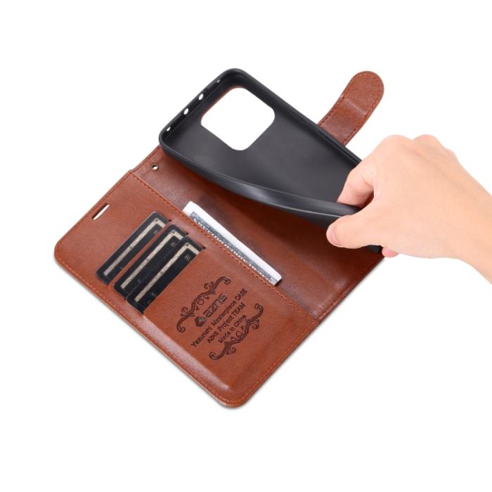 Bild 6, AZNS Xiaomi 13 Pro 5G Fodral Läder Brun