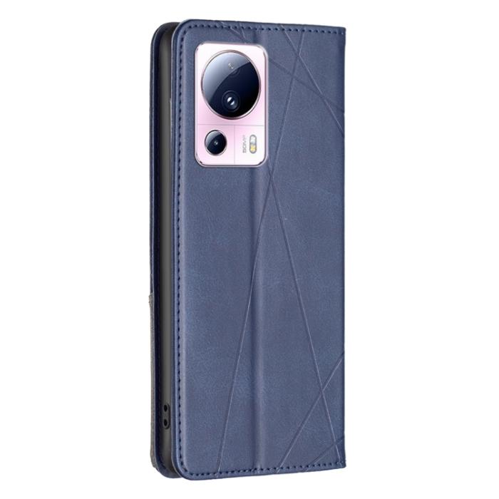 Bild 3, Xiaomi 13 Lite 5G Fodral Geometriskt Flip Läder Blå