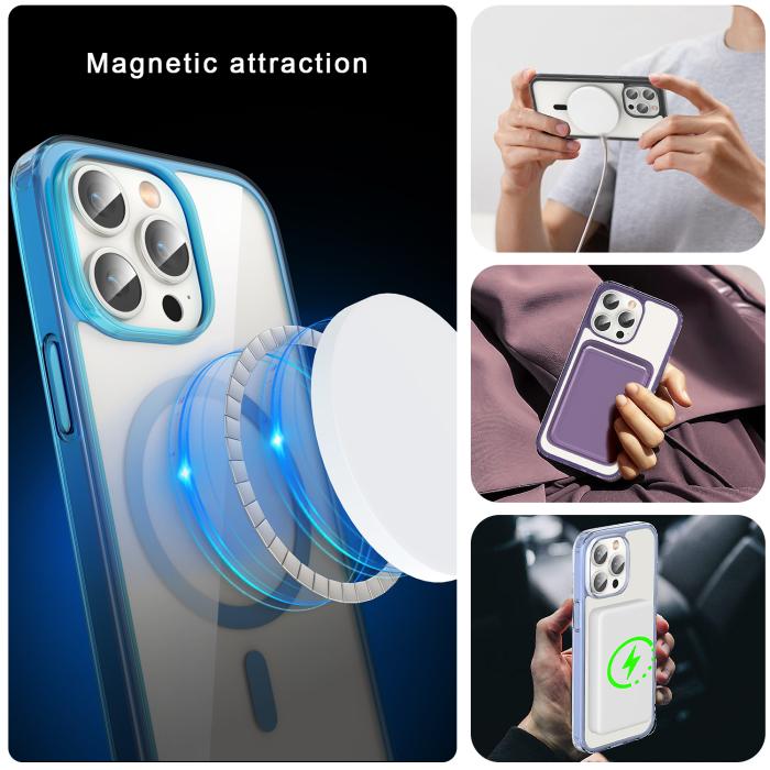 Bild 6, ColorPop iPhone 13 Pro Max Skal CH MagSafe Transparent/Ljus Blå