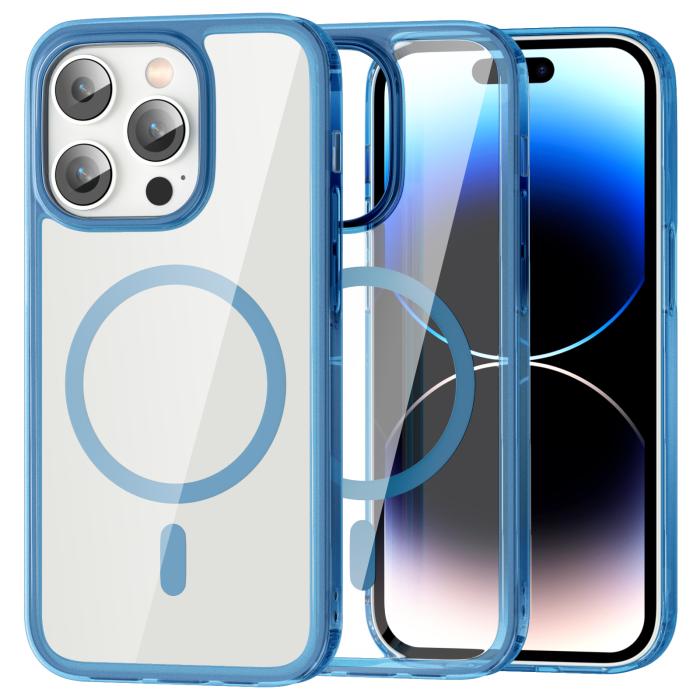 Bild 1, ColorPop iPhone 14 Pro Max Skal CH MagSafe Transparent/Mörk Blå