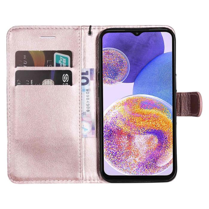Bild 2, Samsung Galaxy A23 5G Fodral Läder Roséguld