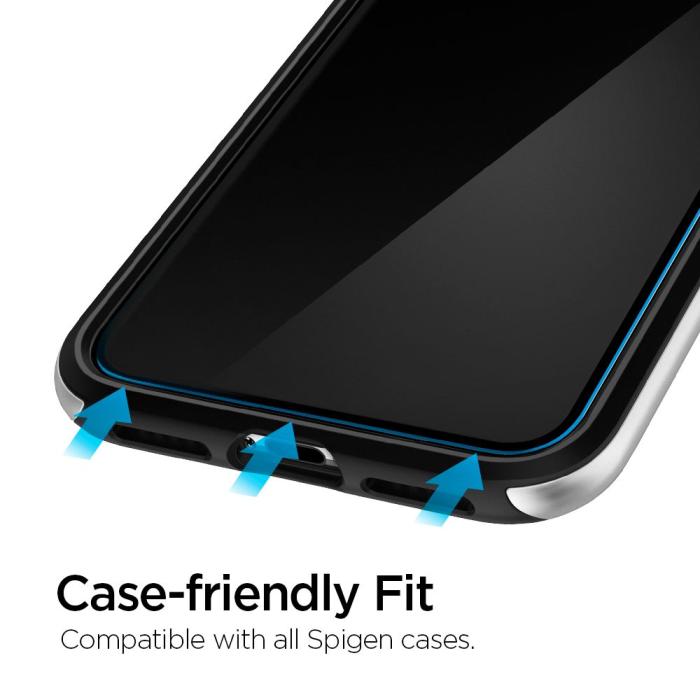 Bild 4, Spigen iPhone 11/ XR 2-PACK ALM Glas.tR Slim Härdat Glas