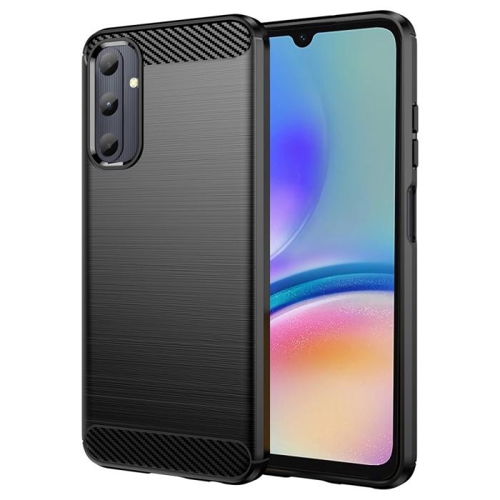 Bild 1, Samsung Galaxy A05s 4G Skal Borstad Stål Textur Svart