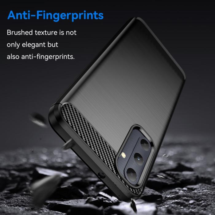 Bild 2, Samsung Galaxy A05s 4G Skal Borstad Stål Textur Svart