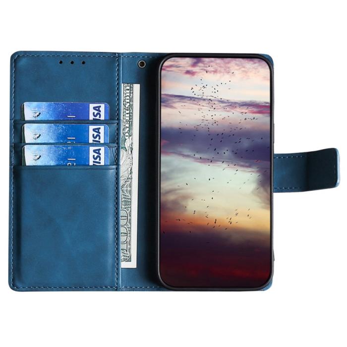 Bild 2, Samsung Galaxy S23 Ultra Fodral Krokodil Textur Blå