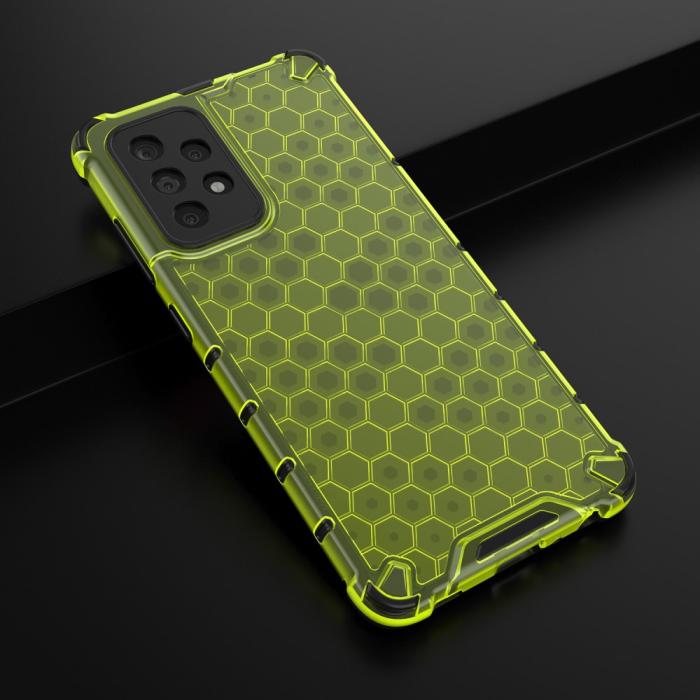 Bild 5, Samsung Galaxy A52 / A52s - Armor Honeycomb Textur Skal - Grön