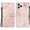 iPhone 13 Pro Max - Butterfly Läder Fodral - Roséguld