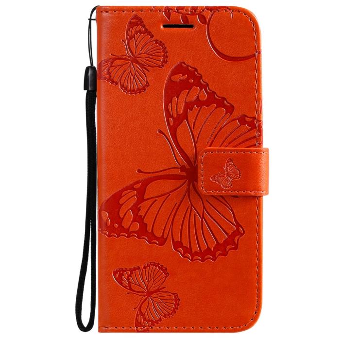 Bild 2, iPhone 13 Pro Max - Butterfly Läder Fodral - Orange