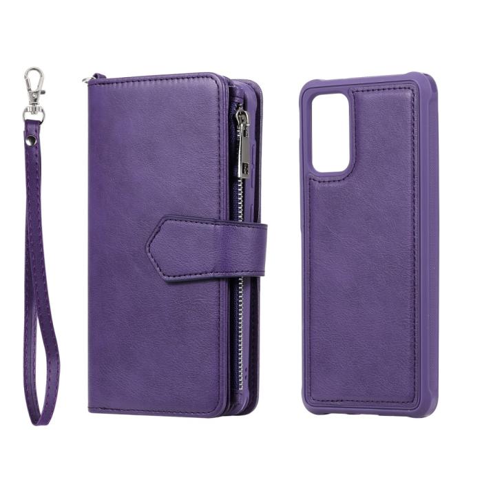 Bild 3, Samsung S20 Plus - 2in1 Magnet Skal / Plånboksfodral - Lila