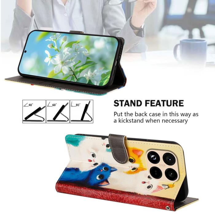 Bild 2, Xiaomi 15T Pro Fodral Med Tryck Katter