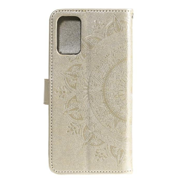 Bild 5, Samsung Galaxy A03s Fodral Mandala Läder Guld