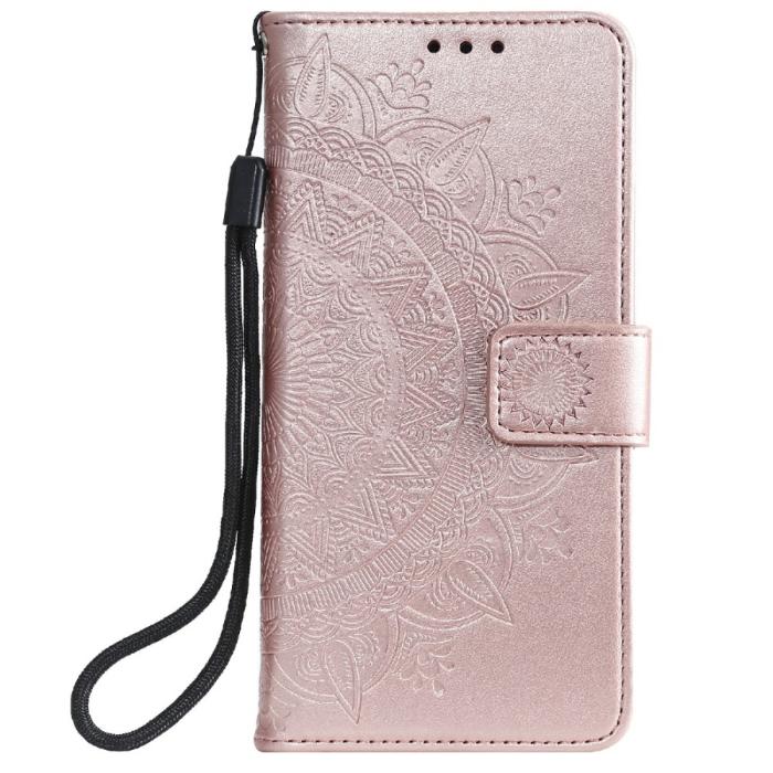 Bild 2, Samsung Galaxy A03s Fodral Mandala Läder Roséguld