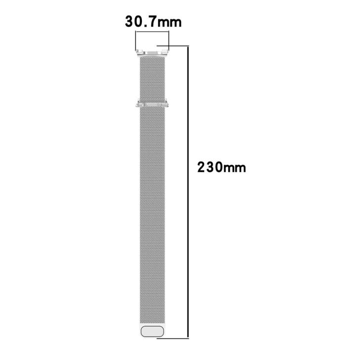 Bild 5, Galaxy Watch 8 46/44/40 mm Armband Milanese Loop Silver