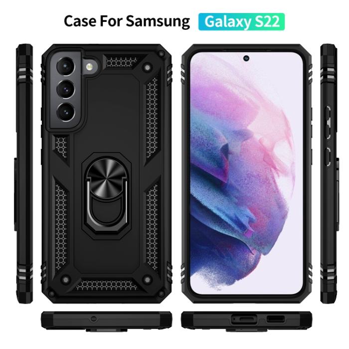 Bild 2, Samsung Galaxy S22 Skal Ring Armor Hybrid Svart