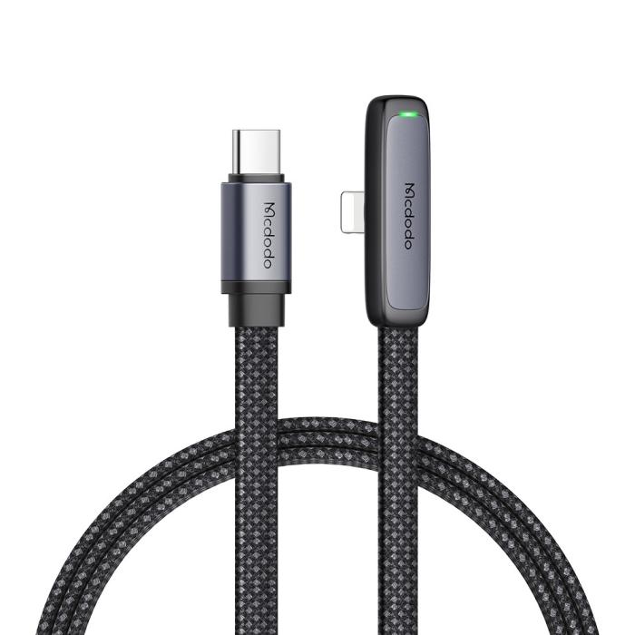 Bild 1, Mcdodo 1.2m 36W PD USB-C - Lightning Elbow Kabel Svart
