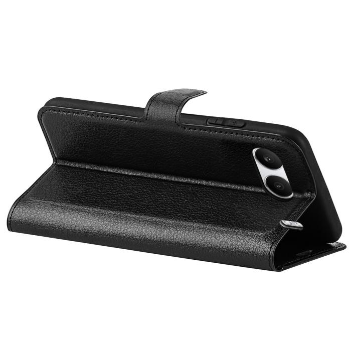 Bild 2, OnePlus Nord 4 Fodral Litchi Läder Svart