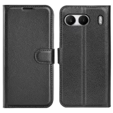OnePlus Nord 4 Fodral Litchi Läder Svart