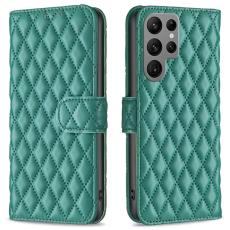 Samsung Galaxy S25 Ultra Fodral Diamond L&auml;der Gr&ouml;n