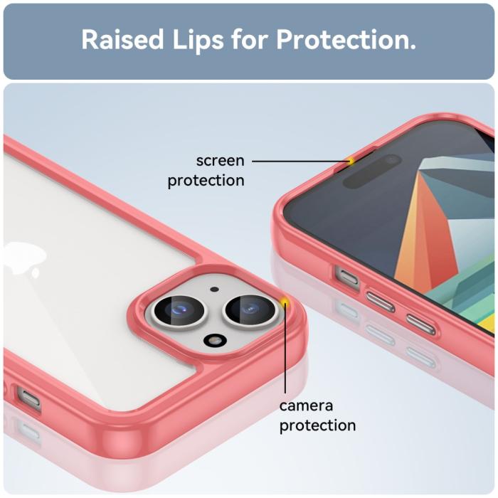 Bild 5, iPhone 15 Skal Akryl/TPU Röd
