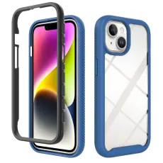 iPhone 15 Skal Shockproof Med Frontram M&ouml;rk Bl&aring;