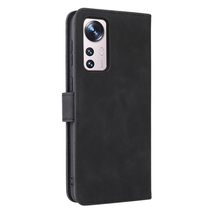Bild 3, Xiaomi 12 Fodral Skin Touch Läder Svart