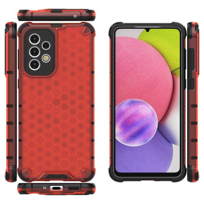 Bild 2, Samsung Galaxy A33 5G Skal Hybrid Honeycomb Röd