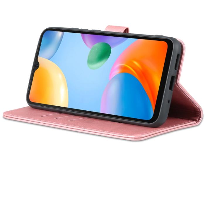 Bild 4, AZNS Xiaomi Redmi 10C Fodral Läder Roséguld