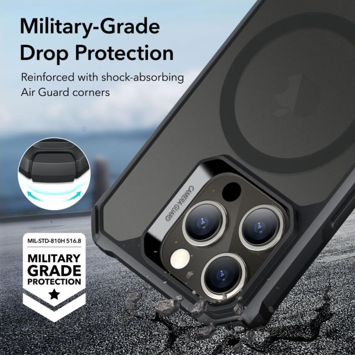Bild 4, ESR iPhone 15 Pro Max Skal MagSafe Air Armor HaloLock Frostad Svart