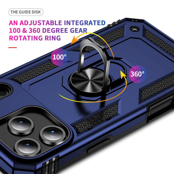 Bild 3, iPhone 17 Pro Skal Shockproof Hybrid Ring Blå