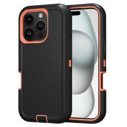 iPhone 16 Pro Skal Xtreme Shockproof Hybrid Svart/Orange