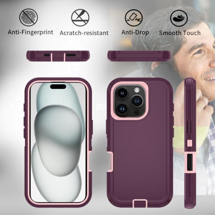 Bild 5, iPhone 16 Pro Skal Xtreme Shockproof Hybrid Svart/Orange