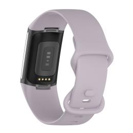 Fitbit Charge 6 / 5 Armband TPU (L) Ljus Lila