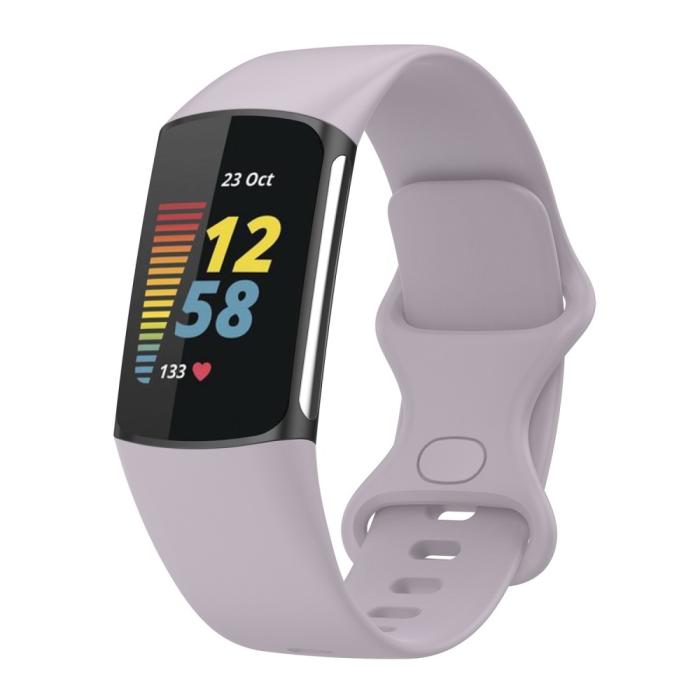 Bild 2, Fitbit Charge 6 / 5 Armband TPU (L) Ljus Lila